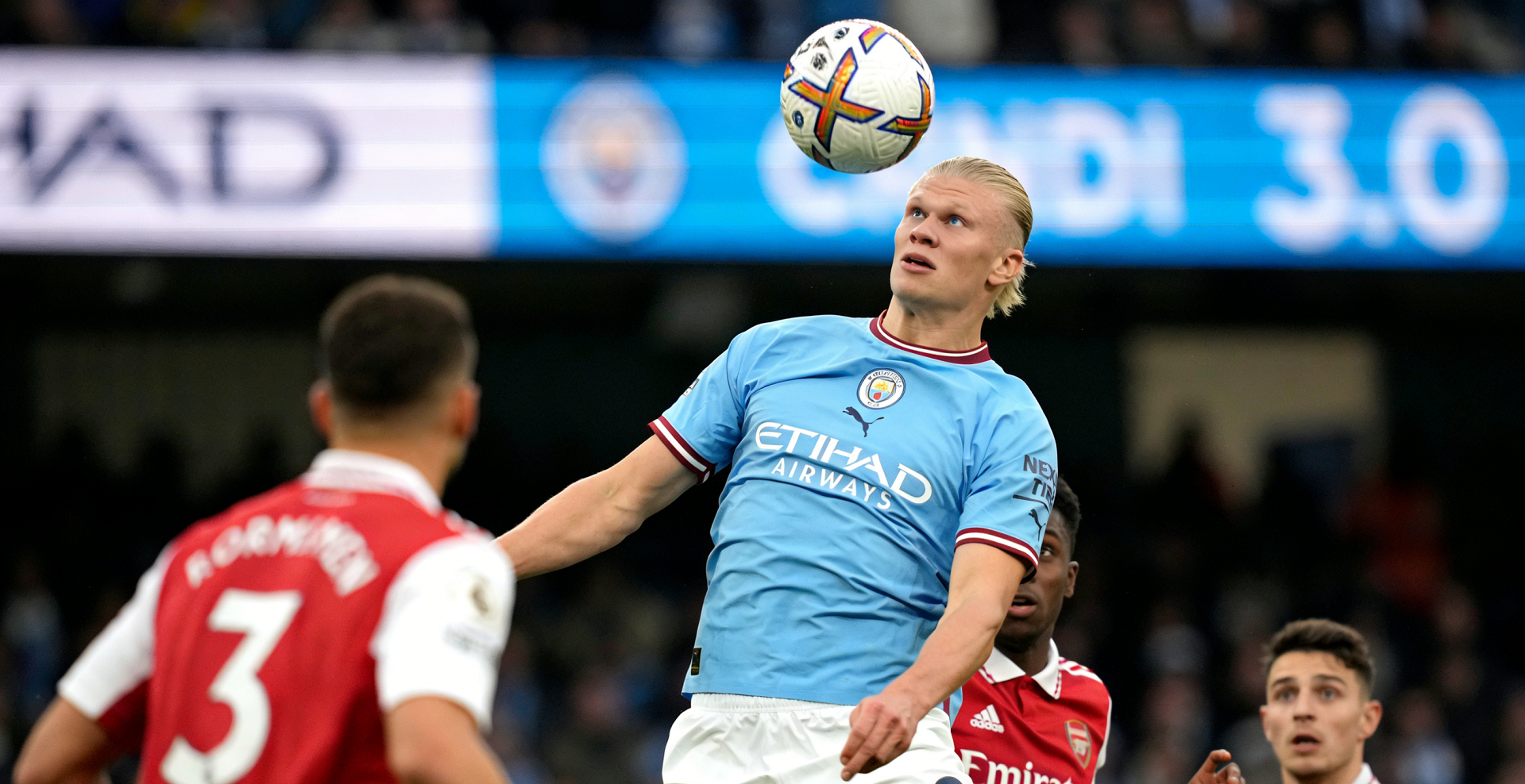 曼城3-0阿森纳，哈兰德梅开二度